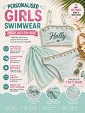 Personalised Mint Green Shell Bikini Set with Sarong