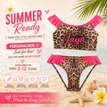 Personalised Leopard Print Bikini Set