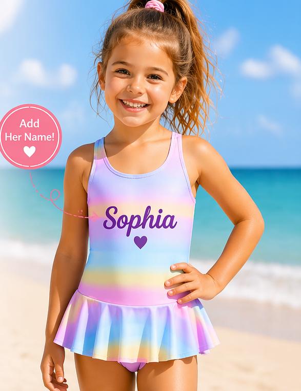 Personalised Girls’ Swimming Costume