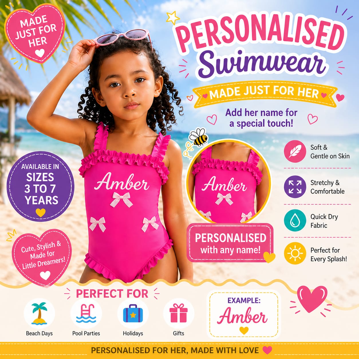 Personalised Summer Swimsuit