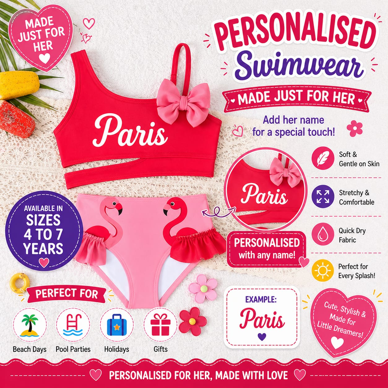 Personalised Summer Swimsuit