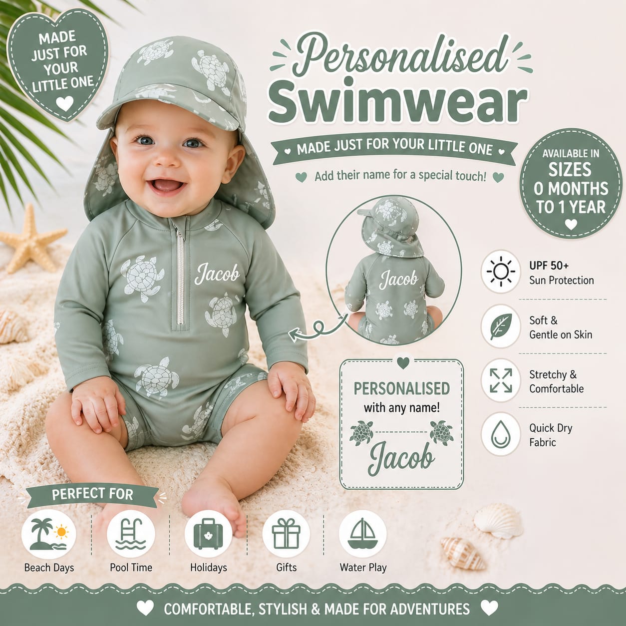 Personalised Baby Swim Set