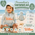 Personalised Striped Swimwear