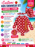 Personalised Polka Dot Baby Swim Set